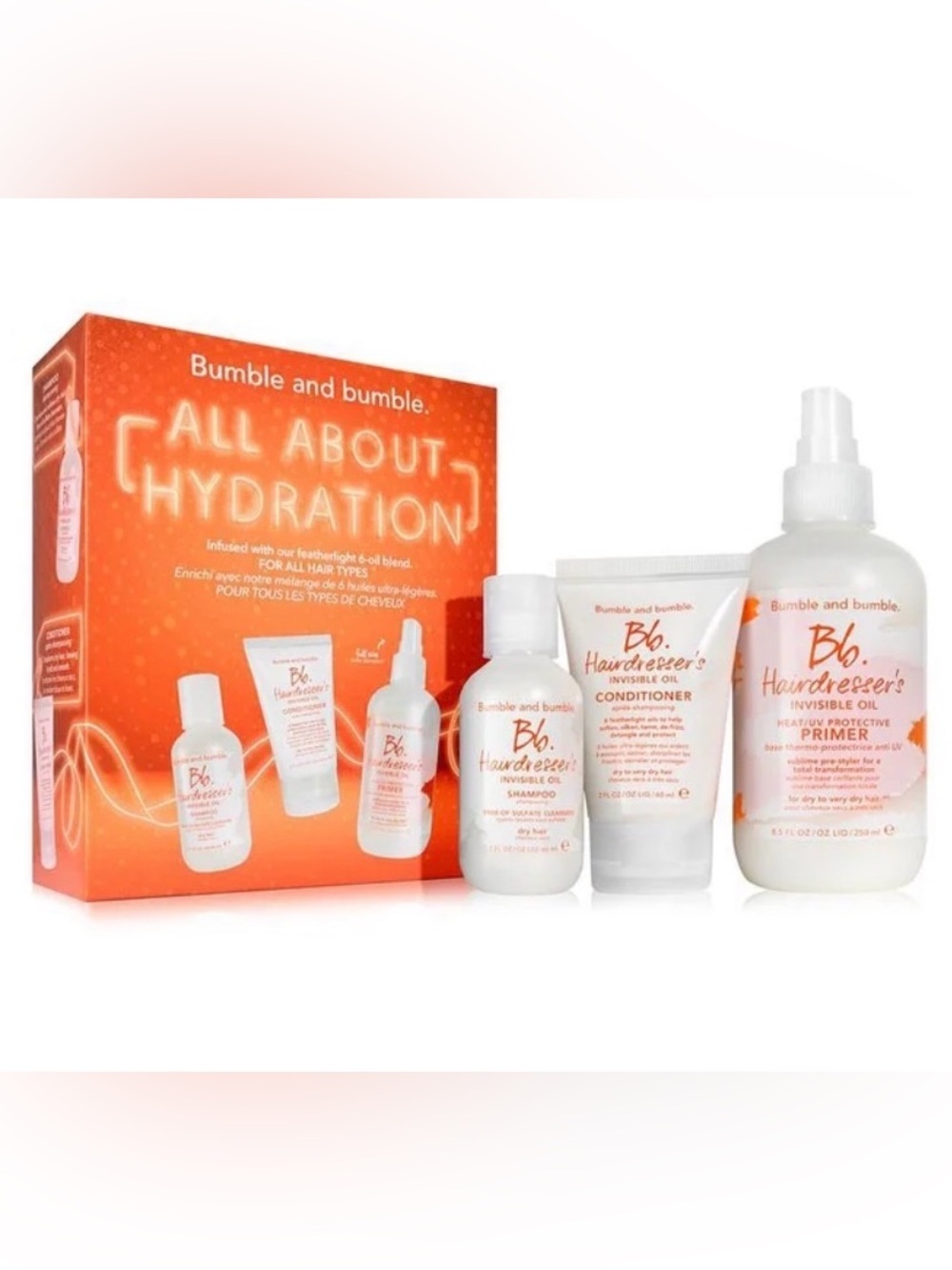 NEW Bumble and Bumble All About Hydration Set Invisible Oil Hair Set